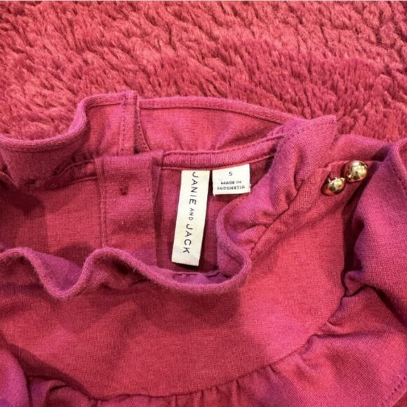 Lot Of 2 Janie‎ And Jack Girls Size 6 and 5 Dresses Yellow and Magenta Faux Fur - Picture 11 of 13